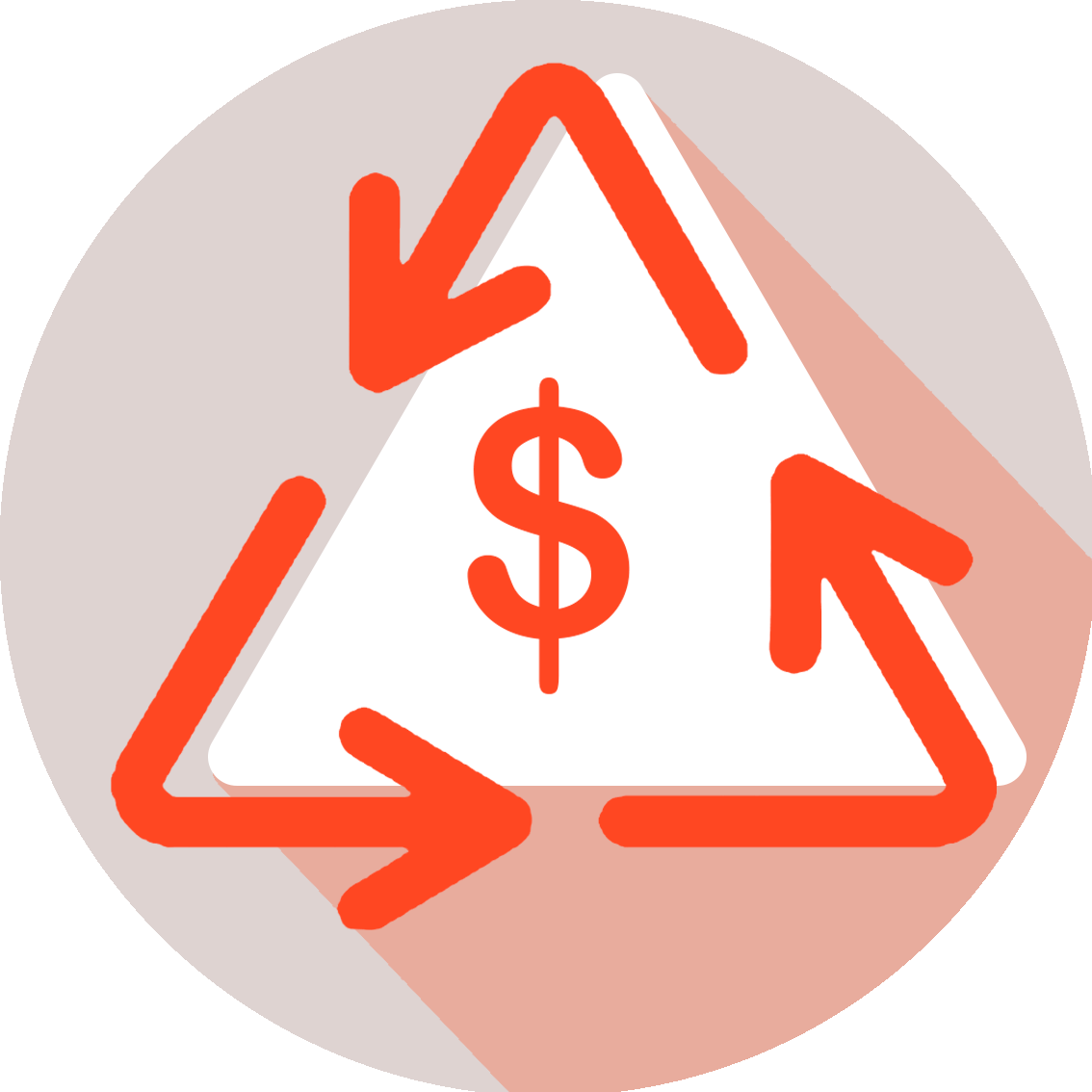 icon with dollar sign symbolizing not for profist status